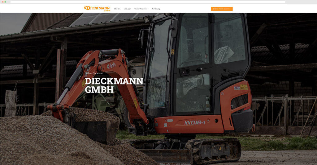 Thumbnail von der LandingPage von Dieckmann GmbH